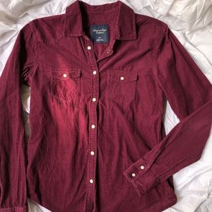 American Eagle corduroy button-down shirt